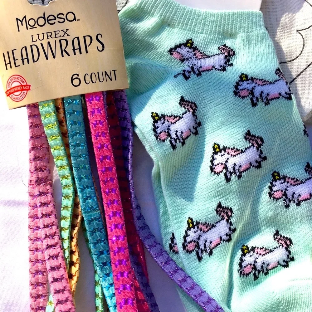 SOCKS UNICORN & TOTE BAG!! String lights and more